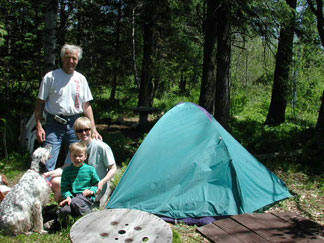 tent camping minutes from Duluth - George at Camp